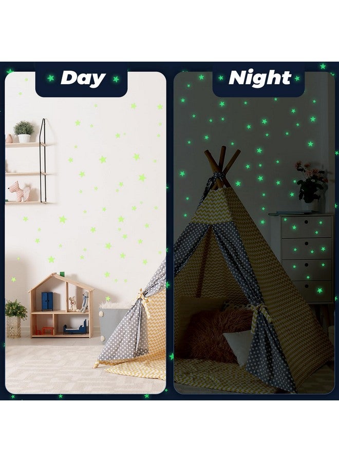 YIIFELL Glow in the Dark Stars Stickers - 514pcs 3D Room Wall Decor - Ceiling Stars & Wall Decals for Kids Bedding Room or Party Birthday Gift - Image 3