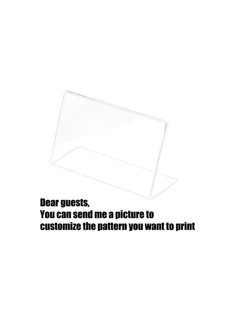 GGOOT 10pcs Acrylic Sign Display Holder Price me Card Tag Label Shop Stand 6 * 9cm  - Image 3