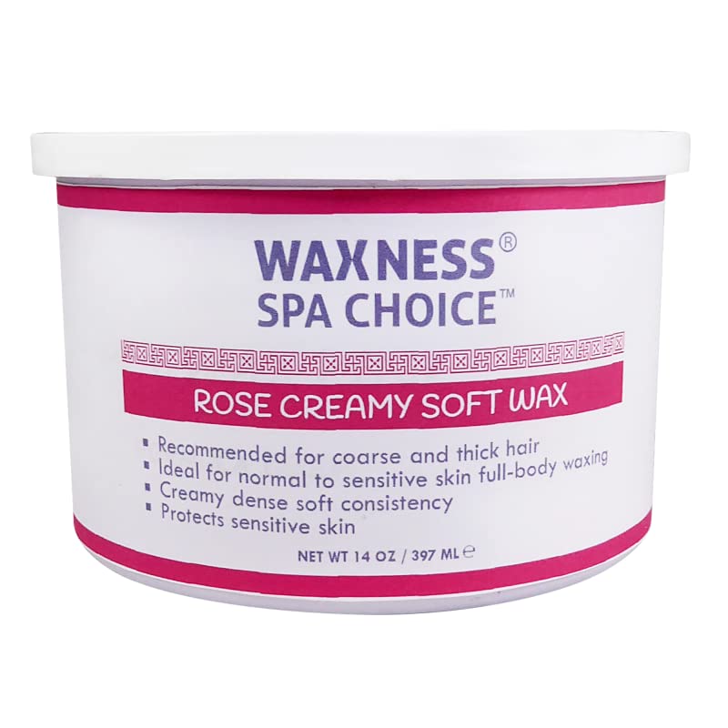 Waxness Spa Choice Rose Creamy Soft Wax 14 oz  397 ml