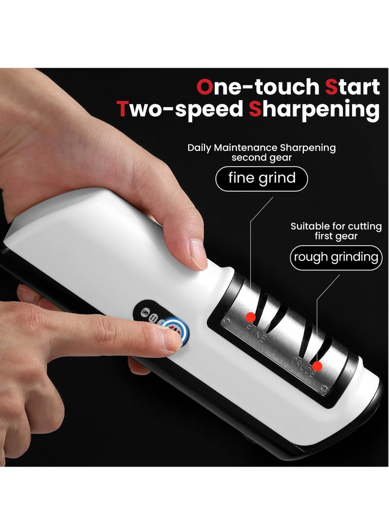 عام سكين الكهربائية مبراة المنزل ويتستون أدوات المطبخ متعددة الوظائف التلقائي بالكامل قابلة للشحن سكين مبراة صغيرة - Image 3