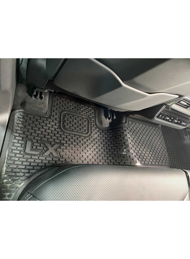  م م ذ ح م ش ﻦﻔﻳرد بطانات أرضية مطاطية داخلية لسيارة LX500 LX600 - متوافقة مع طفايات الحريق - Image 2