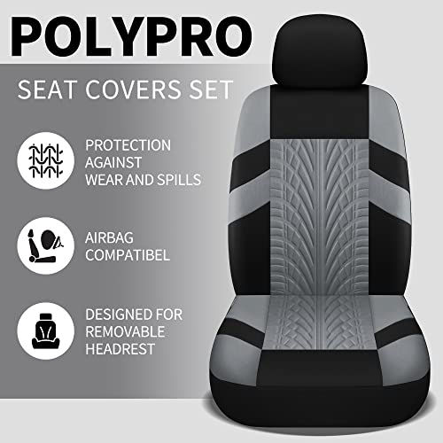 Pariitadin Car Seat Covers Front Pair, Washable and Breathable Seat Covers for Cars, Universal Fit Car Interior Covers for Most Sedan Truck SUV, Black/Red - Image 4