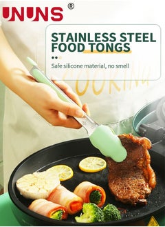 UNUNS Air Fryer Silicone Pan,6Pcs 8 Inch Silicone Square Air Fryer Accessories,Reusable Air Fryer Basket Liners For With 2 Silicone Hand Clips,1 Brush,1 Food Clip  - Image 3