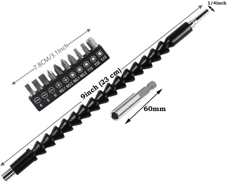 Inditrust Plastic Screwdriver Flexible Shaft Bit Set Extension Size-1/4Inch Screwdriver Bit Set Of (13Pcs) - Image 3