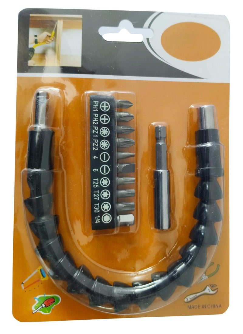 Inditrust Plastic Screwdriver Flexible Shaft Bit Set Extension Size-1/4Inch Screwdriver Bit Set Of (13Pcs) - Image 4