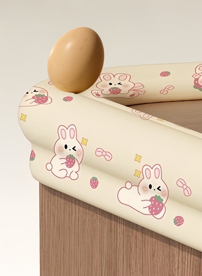 Baby 6.6ft Protective Foam Pads Furniture and Fireplace Edge Bumper Protectors, Desk Edge Pads, Corner Covers (Cute bunny pattern)  - Image 3