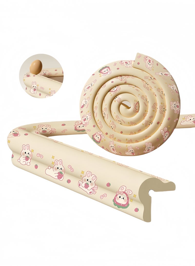 Baby 6.6ft Protective Foam Pads Furniture and Fireplace Edge Bumper Protectors, Desk Edge Pads, Corner Covers (Cute bunny pattern)  - Image 1