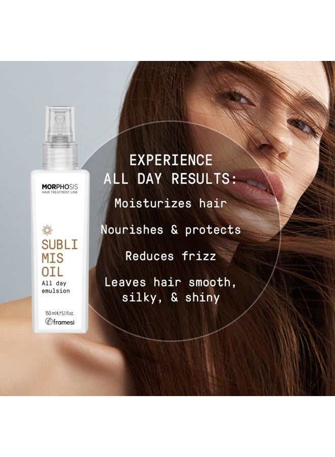 FRAMESI Morphosis Sublimis Oil All Day Hair Emulsion, 5.1 fl oz, Leave In Conditioner - Image 2