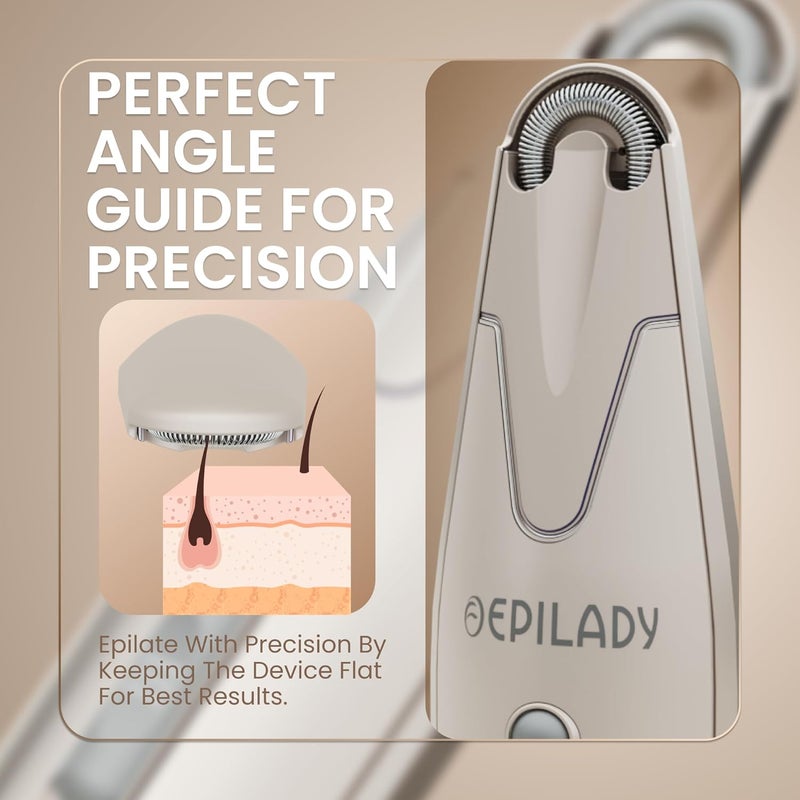 Epilady Esthetic Pearl Epilator for Women Face, Womens Facial Hair Remover | Included Case & Cleaning Brush, Electric Tweezers for Women Facial Hair - Image 5
