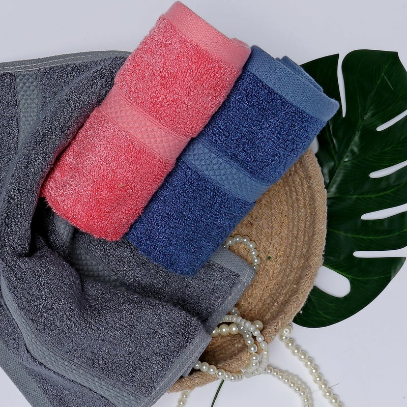 Velve 100% Bamboo Face Towel | 600 GSM | Premium Mini Towels for Face | Set of 3 | Pocket Friendly | Ultra Soft, Absorbent & Quick Dry Towel for Facewash, Gym, Travel | Royal Blue, Grey, Pink - Image 4