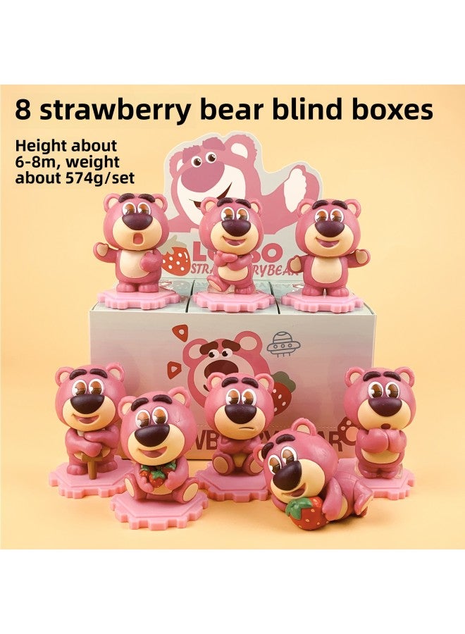 Strawberry Bear Hand-made Blind Box Toy Story Surrounding Toy Doll Model Gashapon Cake Car Ornaments 