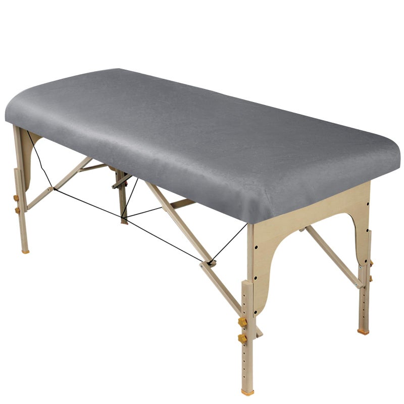 ForPro Professional Collection Premium Microfiber Massage Fitted Sheet, Cool Grey, Ultra-Light, Stain and Wrinkle-Resistant, for Massage Tables, 36" W x 77" L x 7" H - Image 2