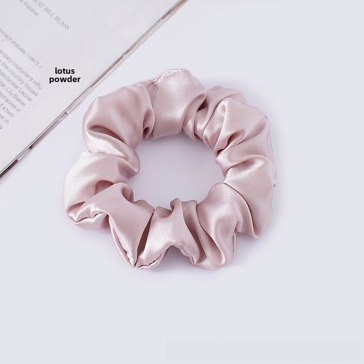 Generic Silk Hair Ties Korean Fashion Simple Scrunchies Lotus pollen