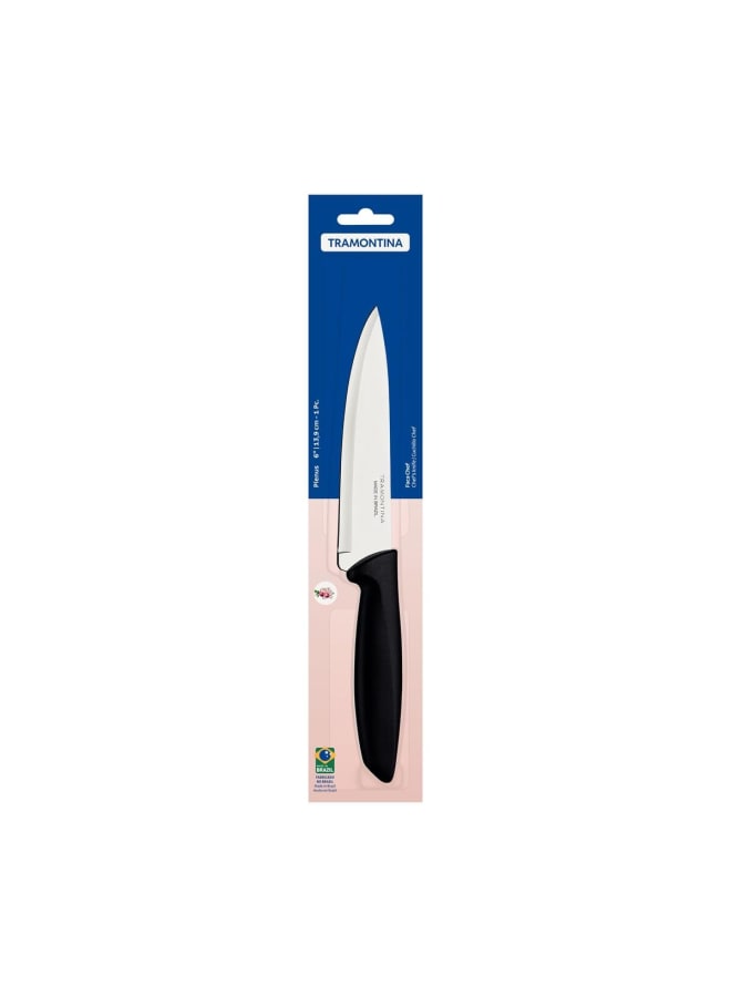TRAMONTINA Plenus Stainless Steel Chef Knife with Handle, 6-Inch Blade, Black - Designed for High Performance and Durability, Ideal for Professional and Home Kitchens, Precision Crafted for - Image 4
