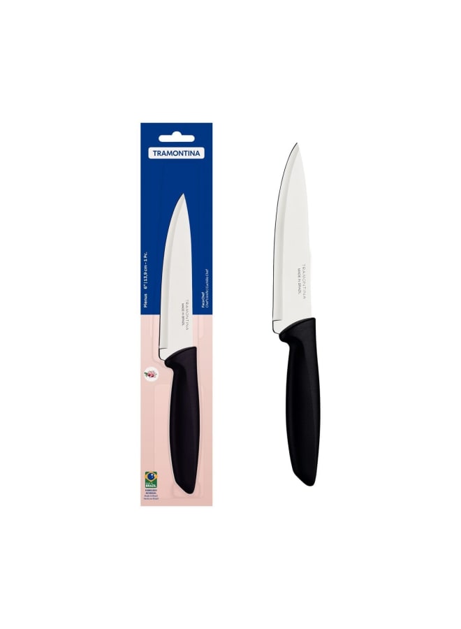 TRAMONTINA Plenus Stainless Steel Chef Knife with Handle, 6-Inch Blade, Black - Designed for High Performance and Durability, Ideal for Professional and Home Kitchens, Precision Crafted for - Image 2