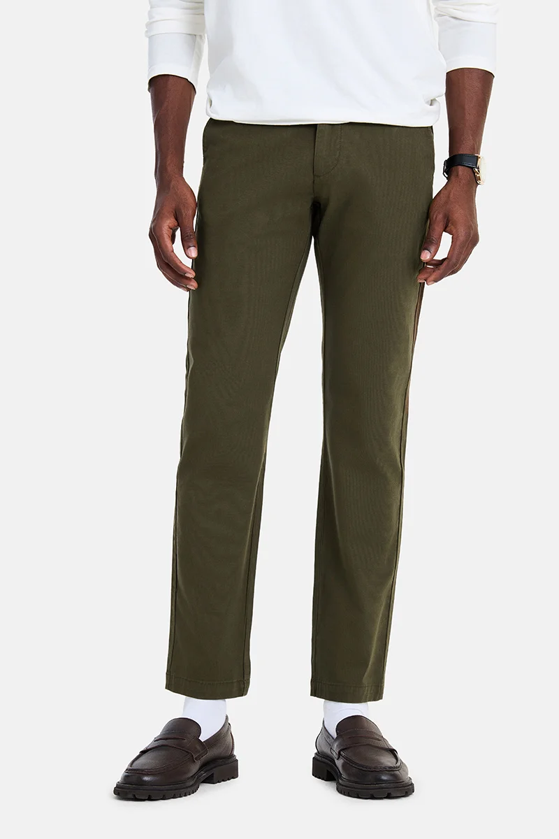 سنيتش Olive Solid Slim Fit Festive Trousers