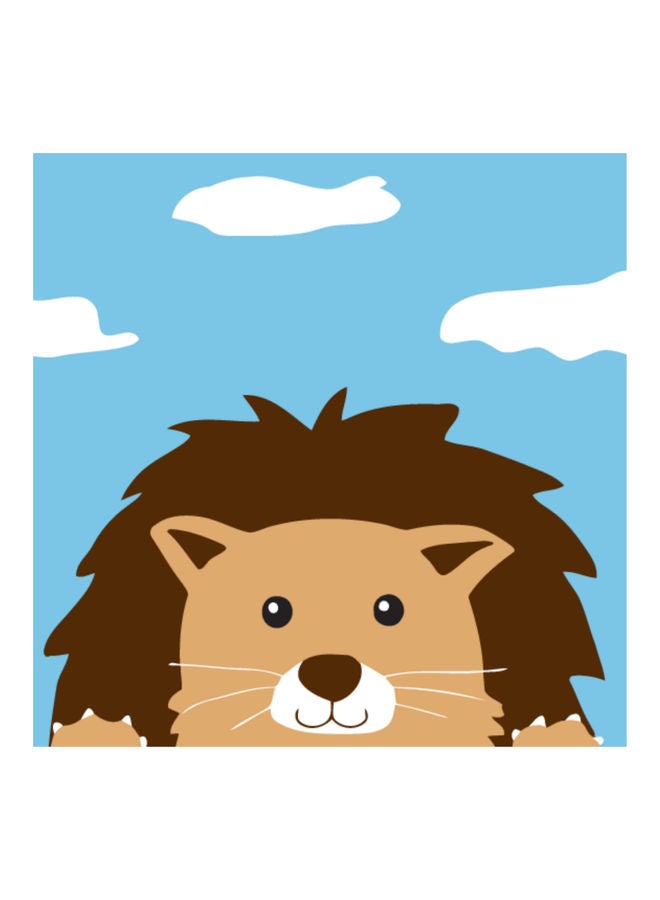 NIBEMINENT Kids DIY Paint by Numbers Little Lion Multicolour