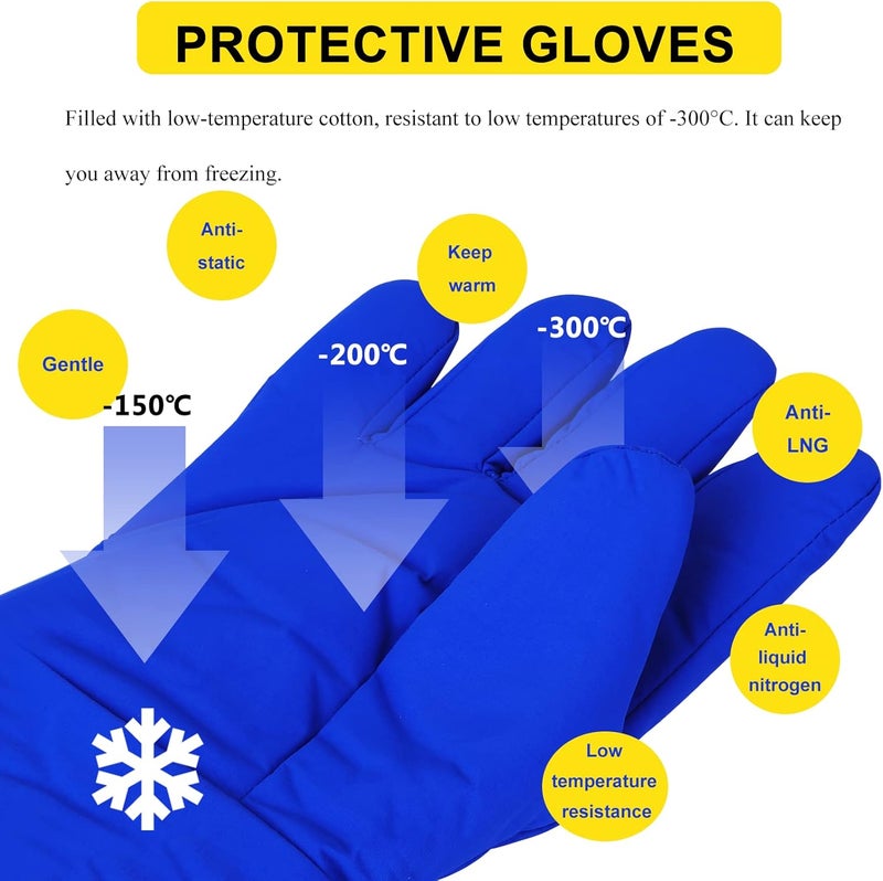 Saladulce Waterproof Cryogenic Gloves Low Temperature Protective Cowhide Gloves for Dry Ice Liquid Nitrogen Cold Storage - Image 3