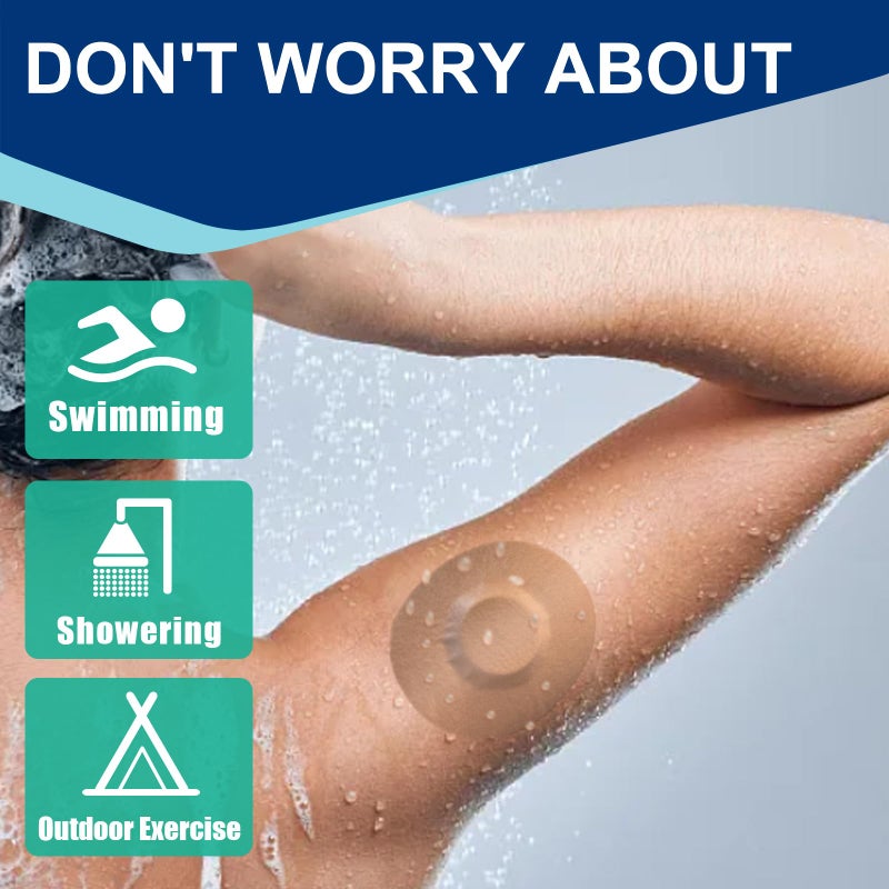 Ceeport 10 Pack Freestyle Adhesive Patches, Sensor Covers Intended for Freestyle Libre 2/3-Enlite-Medtronic Guardian, CGM Sensor Patches, No Glue in The Center, Long Fixation for Your Sensor(Tan) - Image 3