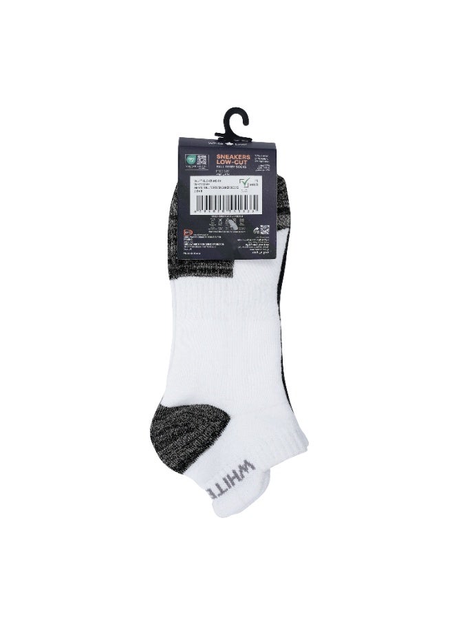 White Leaf 3 Pack Full-Terry Low-Cut Socks Mens Sneaker Socks - Image 3