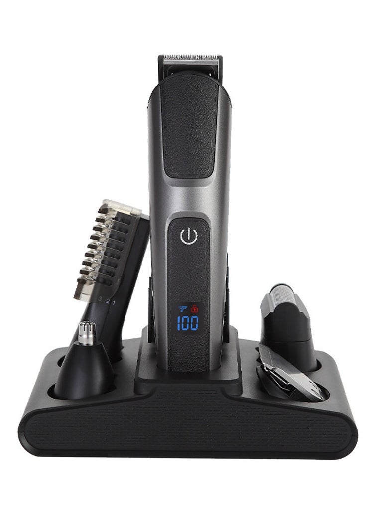 Generic Rechargeable Multifunctional Electric Beard Trimmer for Men Professional Hair Trimmer Beard Clippers Mustache Trimmer Body Nose Ear Face Trimmer Grooming Kit for Men  - Image 2