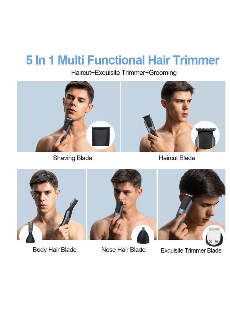 Generic Rechargeable Multifunctional Electric Beard Trimmer for Men Professional Hair Trimmer Beard Clippers Mustache Trimmer Body Nose Ear Face Trimmer Grooming Kit for Men  - Image 3