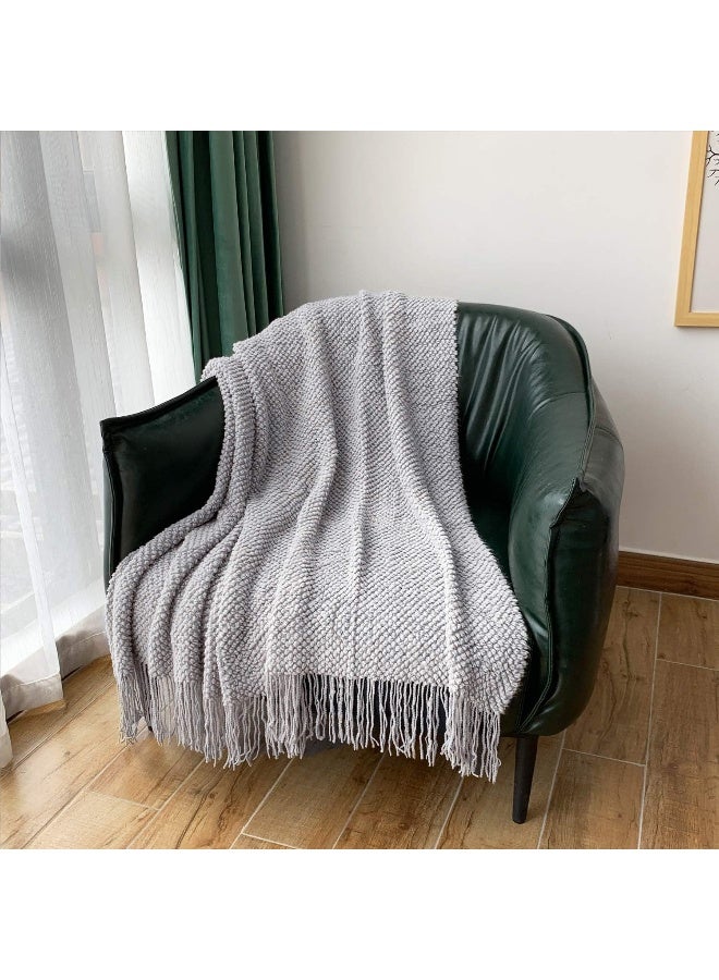 LOMAO Knitted Throw Blanket with Tassels Bubble Textured Lightweight Throws for Couch Cover Home Decor - Image 5