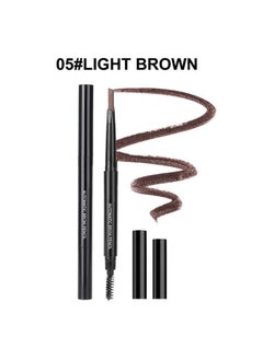 Salmue 5 Colors Eyebrow Pen Long Lasting Eyebrow Gel For Waterproof Eyebrow Makeup Waterproof Eye Brow Pencil Triangular Tip With Brush Makeup Cosmetic(Tan)  - Image 3