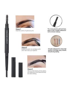 Salmue 5 Colors Eyebrow Pen Long Lasting Eyebrow Gel For Waterproof Eyebrow Makeup Waterproof Eye Brow Pencil Triangular Tip With Brush Makeup Cosmetic(Tan)  - Image 5