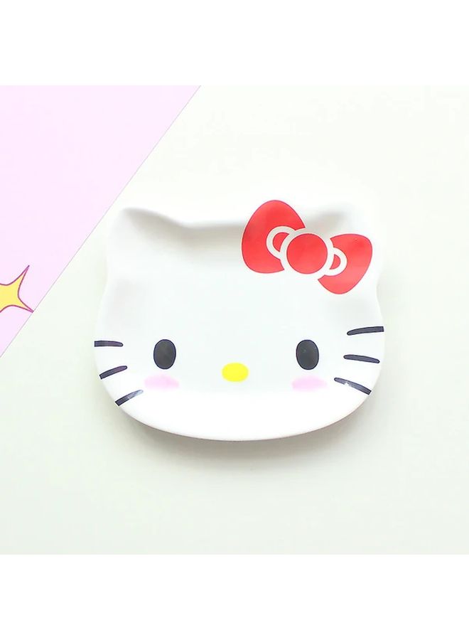 Hello Kitty Frog Color Plastic Plates Rust Resistant Dinnerware Snack Trays Gift Set - Image 3