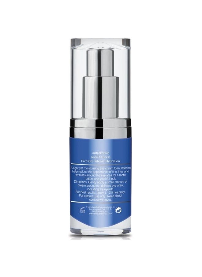 Skincare Multi Peptide Eye Cream for Dark Circles and Puffiness, Intense Eye Hydration, Improves Fine Lines and Wrinkles, Paraben and Fragrance Free, Suitable for All Skin Types - 15 ml