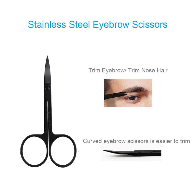Summer Lemon Eyebrow Razor, 5-in-1 Eyebrow Kit, Professional Eyebrow Grooming Set, Eyebrow Trimmer Set for Women and Men, Including Brow Razors Trimmer, Brush, Eyebrow Scissors, Slant Tweezers - Image 3