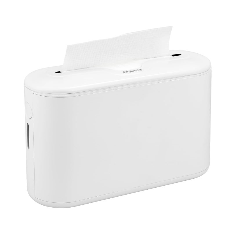 DUTYWORKS Multifold Paper Towel Dispenser Countertop, Commercial Hand Towel Dispenser for Bathroom Kitchen Home, Trifold/C Fold/Z Fold Napkin Dispenser, Abs Plastic - Non-Slip, White - Image 1