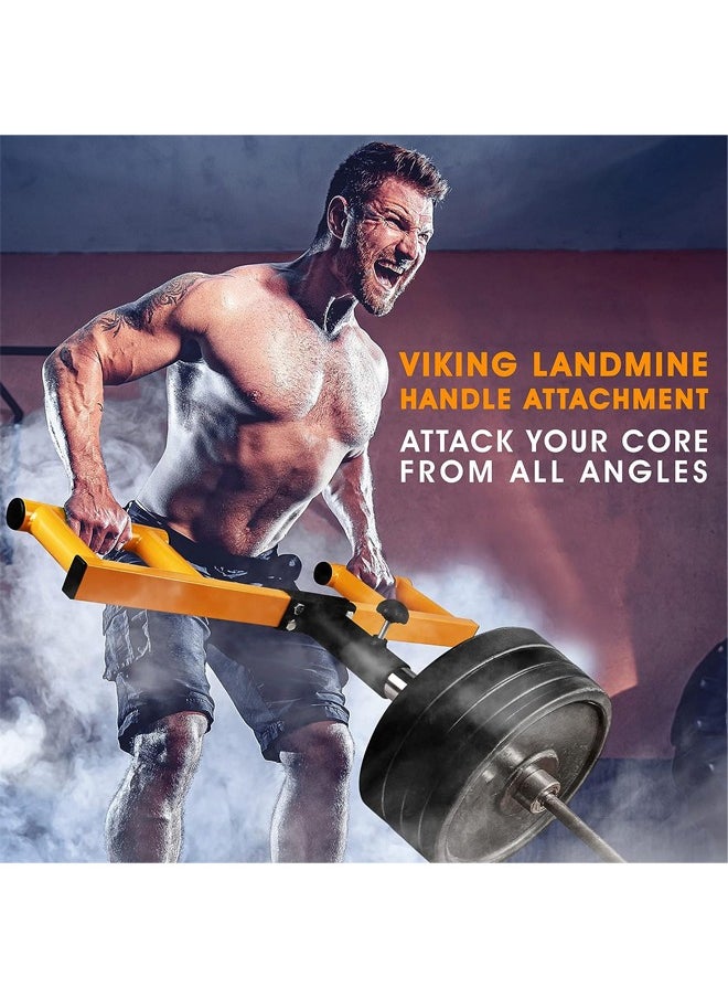 HAMZA - Viking Press, Landmine Handle Attachment for 2-Inch Olympic Barbell – 3 Hand Grip Positions - Support Home Gym for Deadlift, Squat Workout, Increased Versatility - Image 1