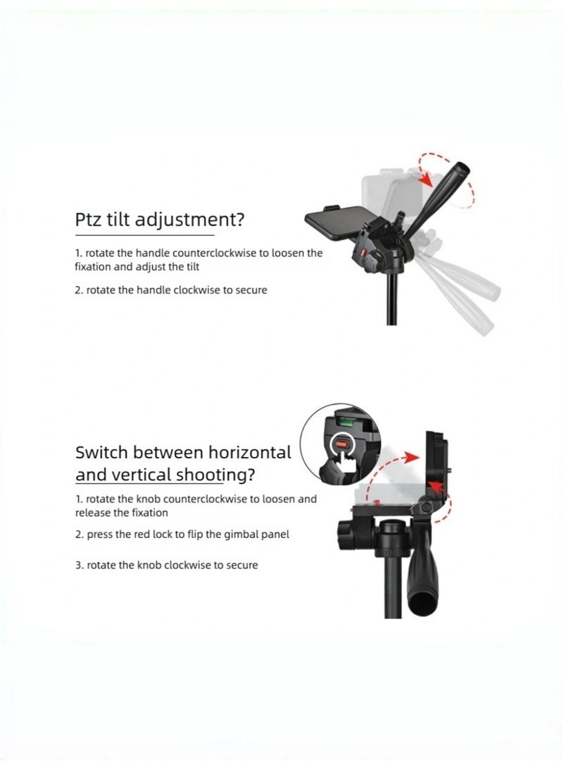 KELIO 182cm Aluminum Camera Tripod – 72" Lightweight Portable Tripod Stand with Travel Bag, Phone Mount & 1/4” Screw, Compatible with iPhone/Camera/DSLR/SLR/Projector - Image 4