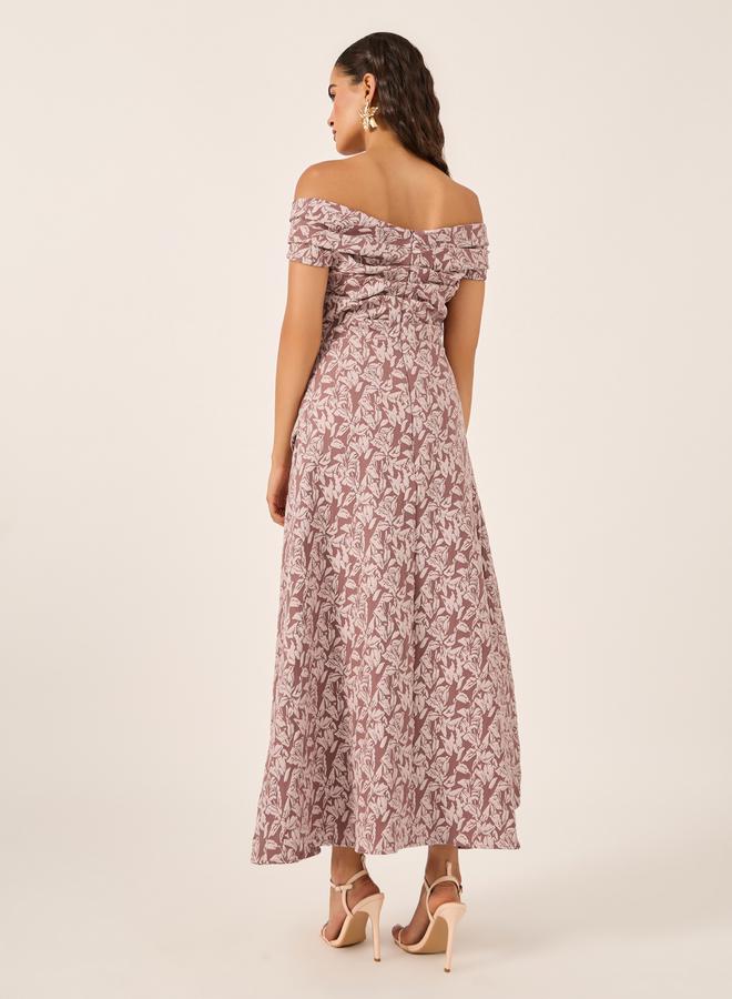 ستايلي فستان بكتف مكشوف بنقشة الزهور - Image 5