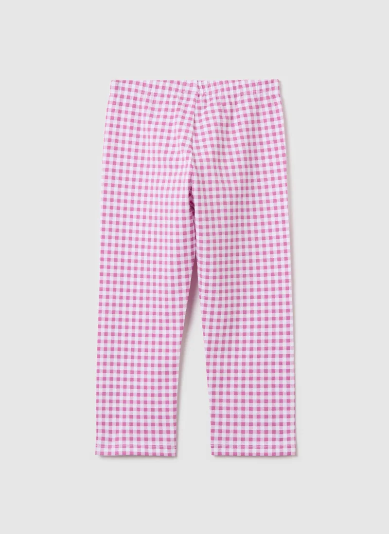 او في اس Three-Quarter Leggings In Stretch Cotton