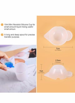 Excefore 3Pcs Mixing Cups for Resin Silicone Measuring Cups - Mixing Resin Stain Epoxy Paint Silicone Measuring Cups for Resin 100ml Mixing Cups Mixing Cups for Resin Silicone Measuring Cups  - Image 3