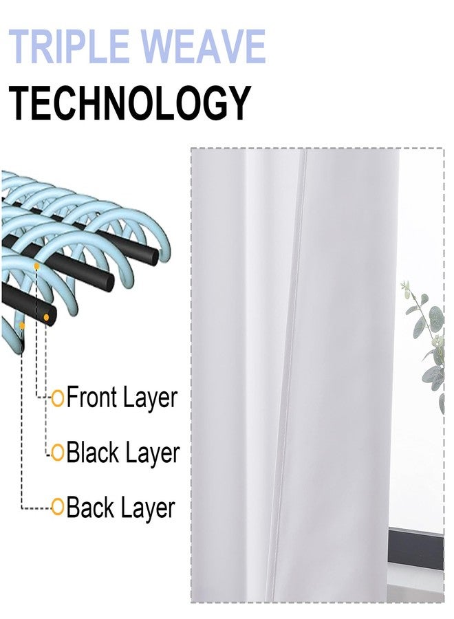 Simplebrand Ava Pure White Curtains for Bedroom 45 Inches Long 2 Panels Set, Room Darkening Window Treatment, Short Curtain Drapes, Soft Touching Casual Rod Pocket Privacy Curtains, W40 x L45 Inch - Image 5