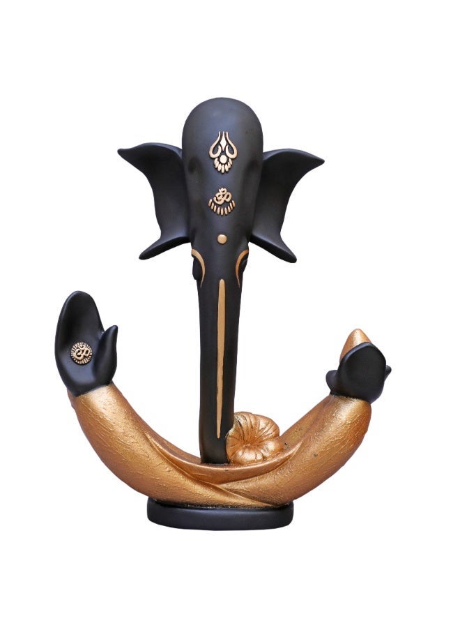 Home auraa Harmony Ganesha - Black & Gold - 28.50x12x36.3 CM - Image 4