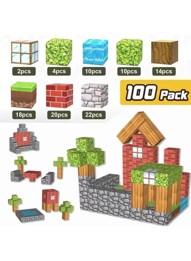 Magnetic Blocks |100PCS Magnetic Building Cube Game, Constructions Toys for Boys & Girls - Image 1