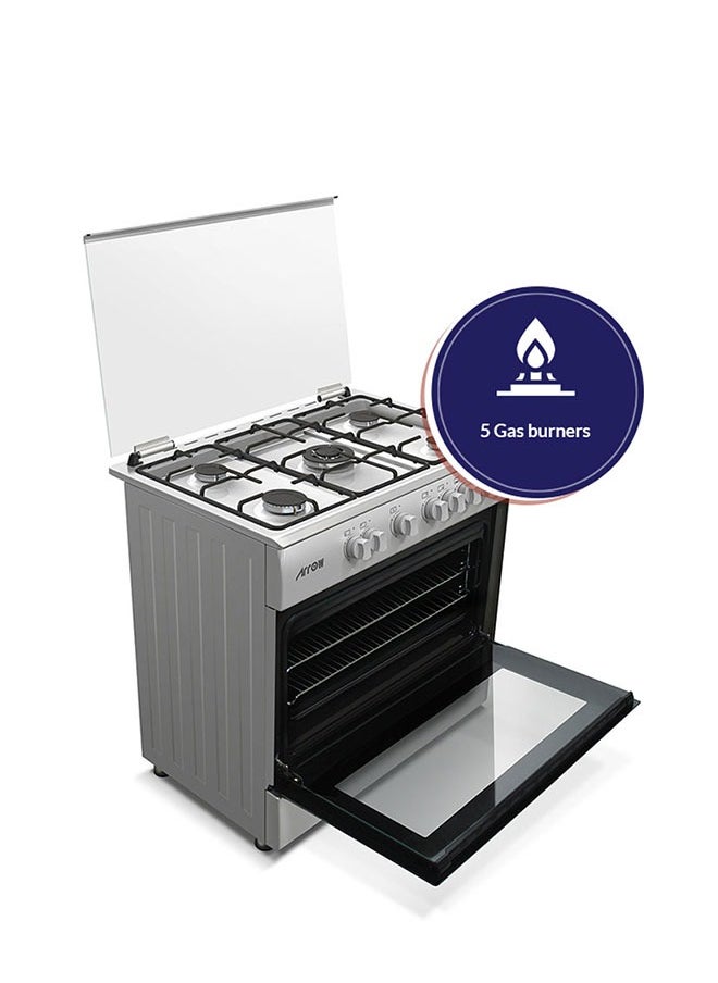 Arrow Gas Oven - 5 Burners - 90*60 CM - Made in Turkey - Steel - RO-9060GSKS-CF  - Image 5