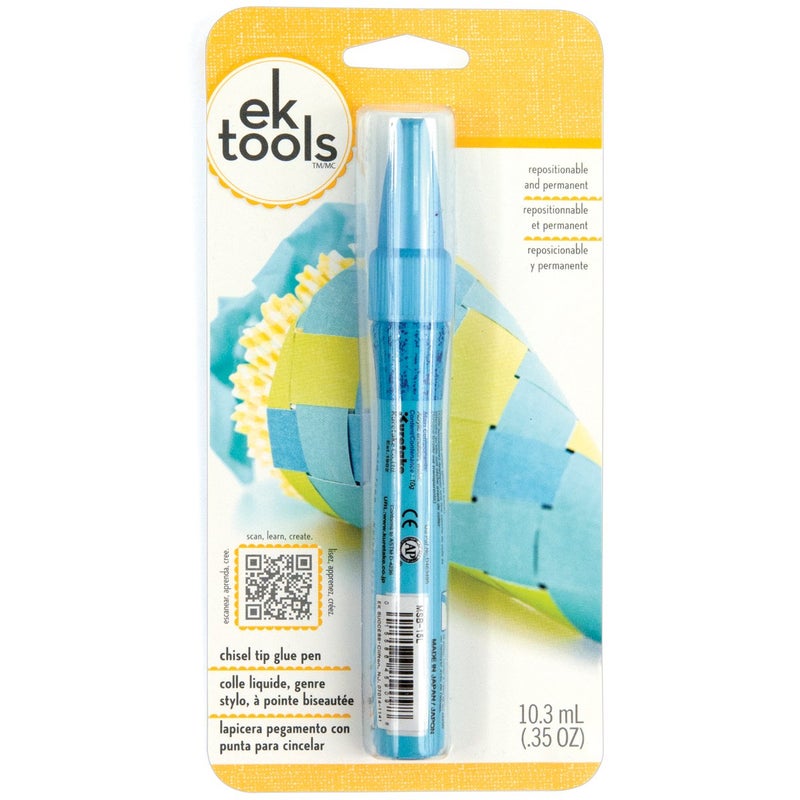 EK Tools 5500012 Glue Pen Zig Chisel Tip 2 Way Multicolor