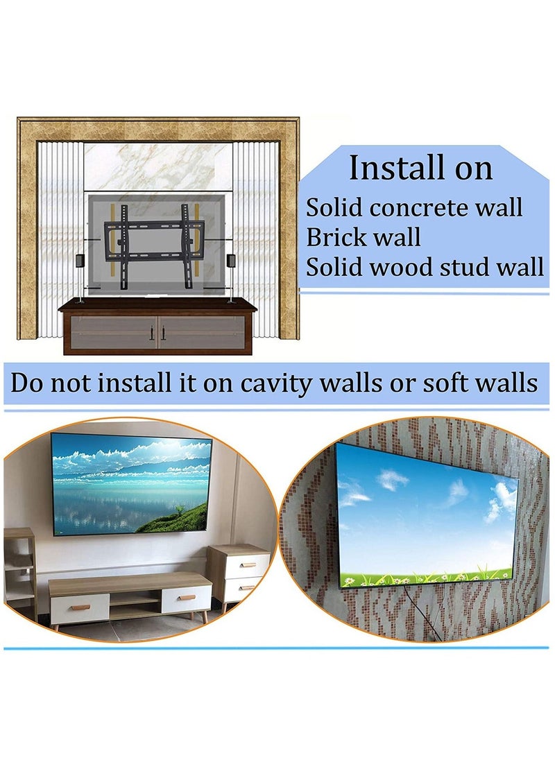 Generic TV Wall Mount Fit for Most 26-55 Inch LED LCD Flat Screen TV up to VESA 400x400mm and 99lbs Loading Capacity with Tilting and Leveling Adjustment (Fit for 26-55 Inch Flat Screen TV)  - Image 4