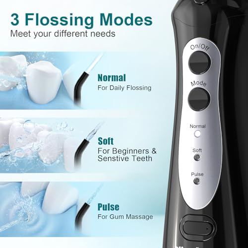 Nicefeel Cordless Water Dental Flosser – 300ML BPA-Free Portable Oral Irrigator, 3 Cleaning Modes, Fast Charge, IPX7 Waterproof for Teeth, Gums & Tonsil Stones – Home & Travel Use - Image 4