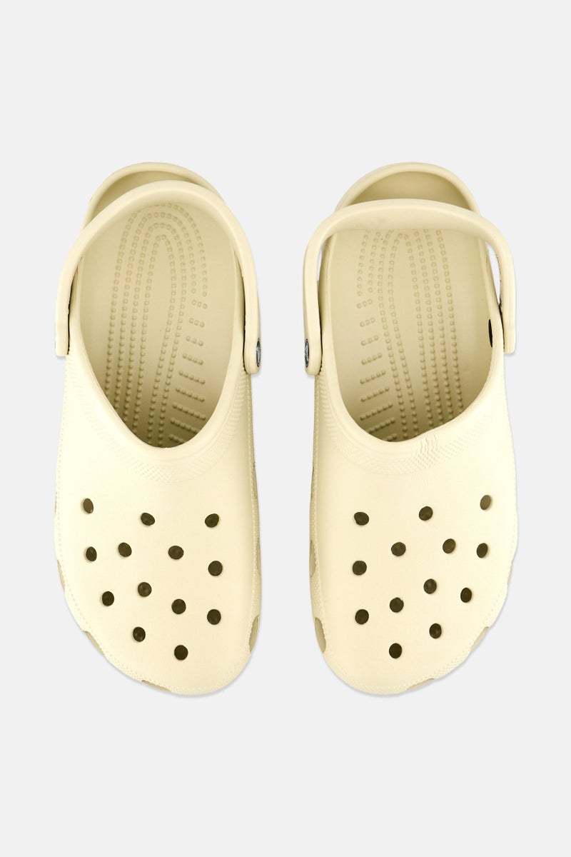 crocs Men Sling Back Classic Clogs, Cream - Image 3