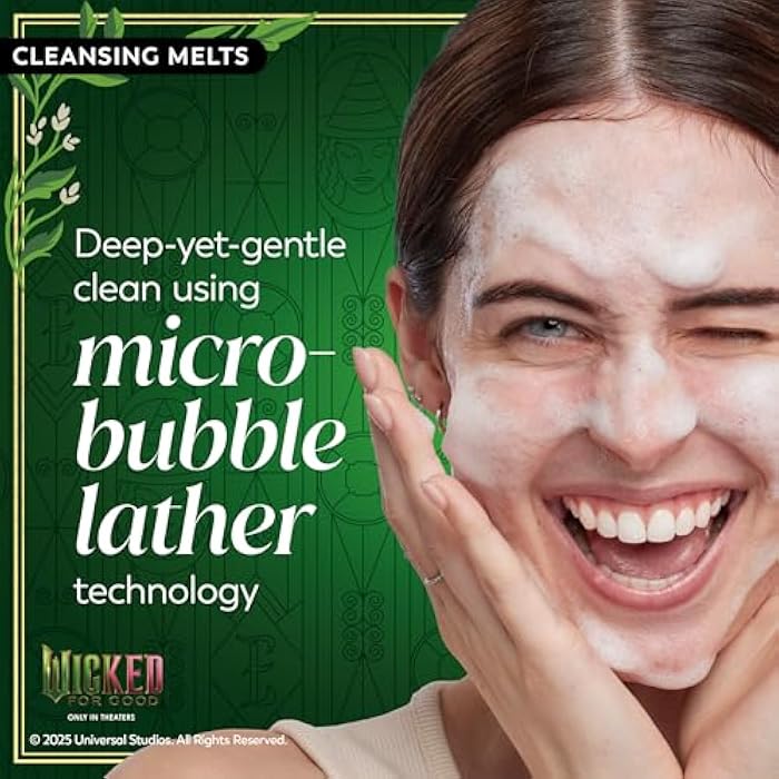 Olay x Wicked: For Good: Perfect Duo Skin Care Set, Skin Care Gift Set, 2pc, Vitamin C Cleansing Melts 12 Count, Super Serum Trial Size 0.4 FL OZ - Image 3