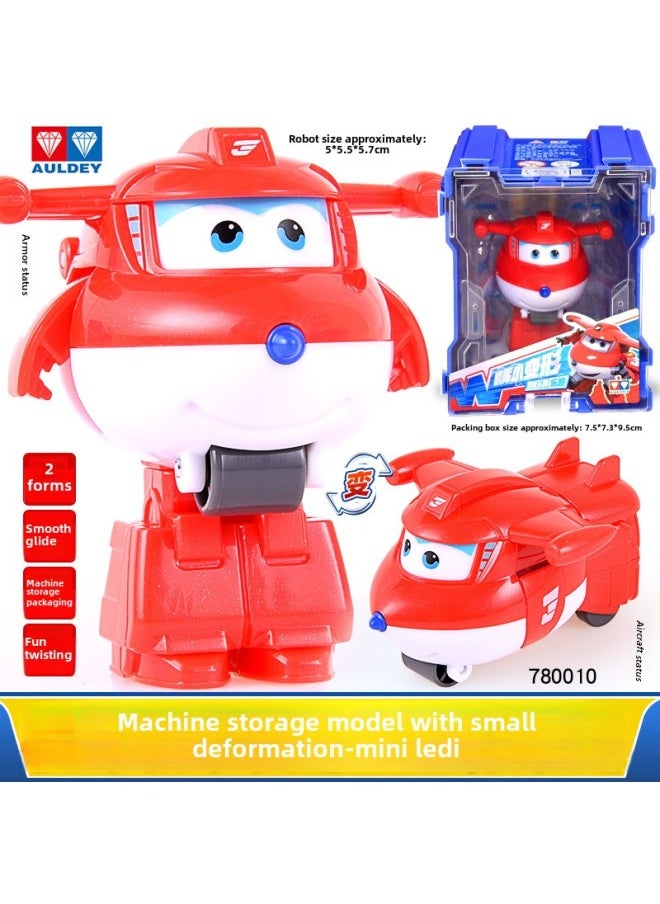 Generic - Audi Genuine Super Flying Man Mini Transforming Toy Robot Le Di Duoduo Cool Flying Little Love Bag Sheriff Small Size-Color:780010Machine Storage Small Deformation-super Wings-ledi - Image 1
