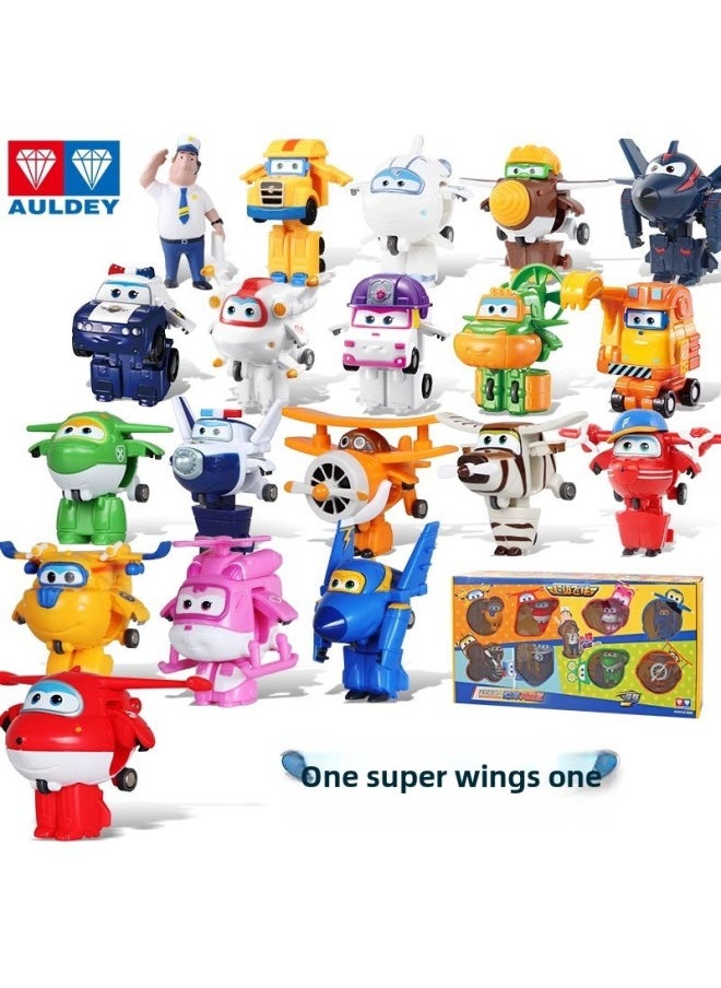 Generic - Audi Genuine Super Flying Man Mini Transforming Toy Robot Le Di Duoduo Cool Flying Little Love Bag Sheriff Small Size-Color:780010Machine Storage Small Deformation-super Wings-ledi - Image 1