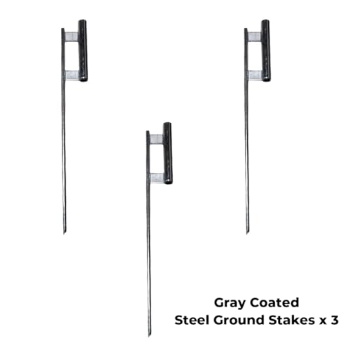 FFN 14ft Swooper Flutter Flag Hardware. Three 4-Piece Telescopic Flagpole Pole Kits with Ground Stakes (Black Clips Included). Banner Flag Sign Hardware - Image 3